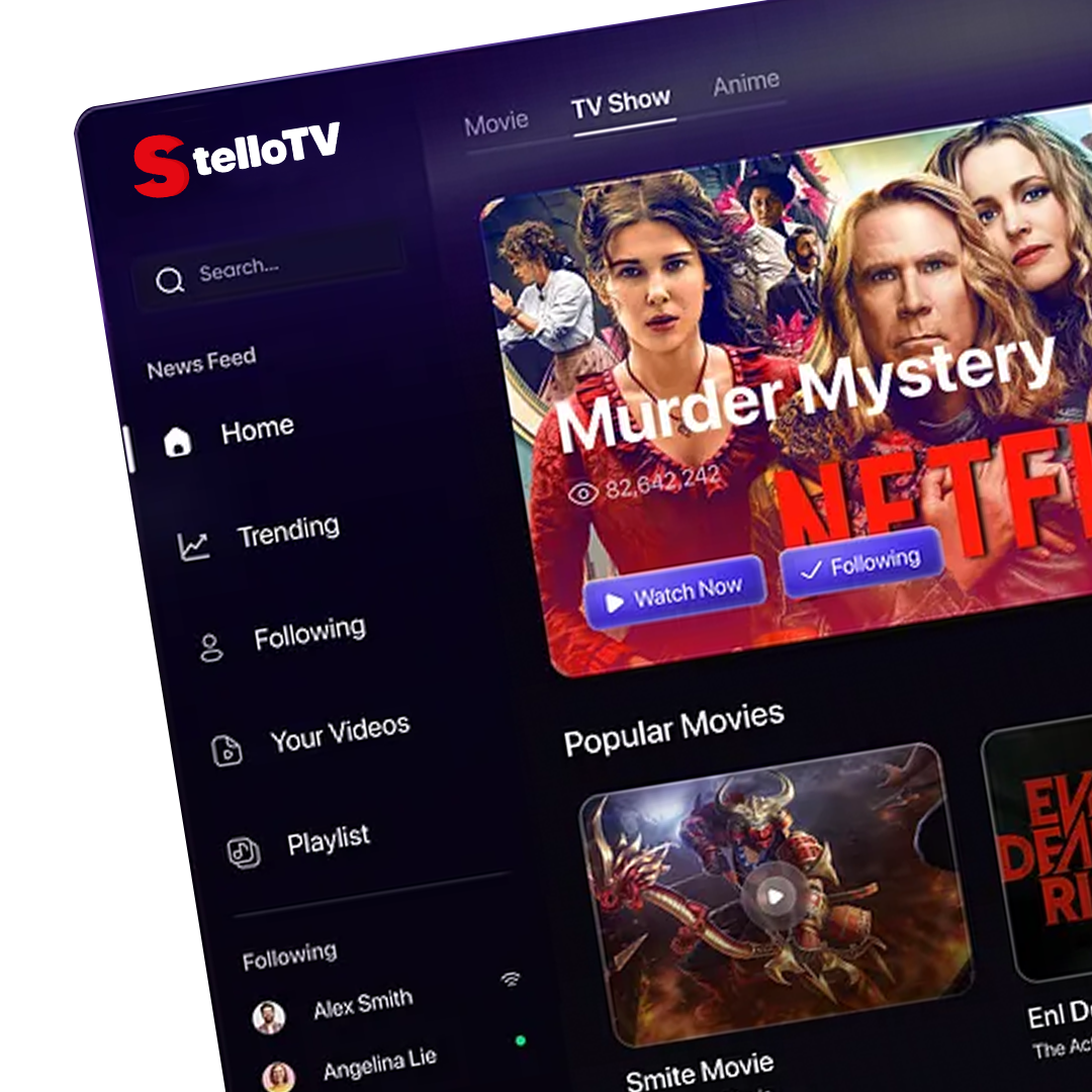 StelloTV IPTV USA client dashboard preview